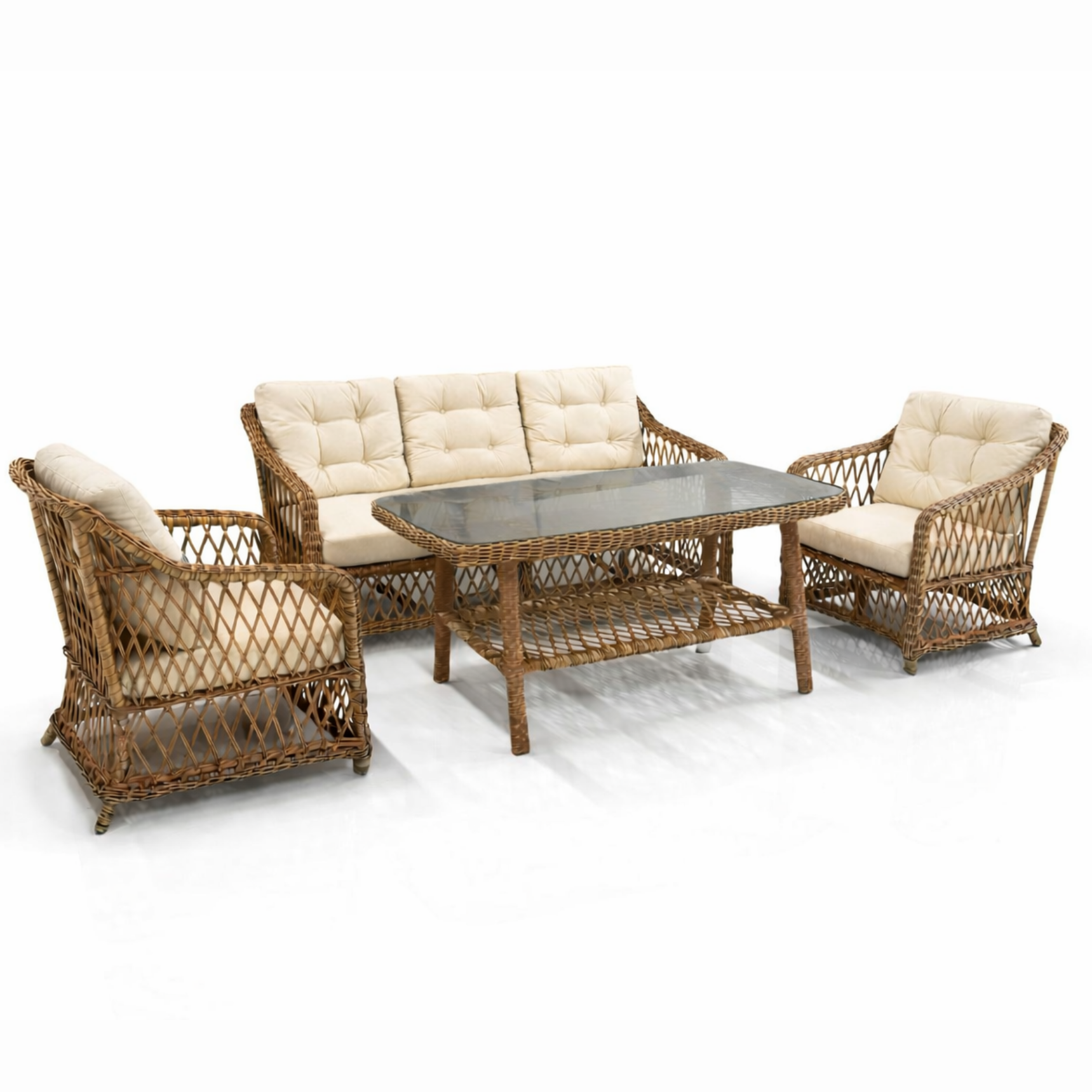 Loft 3+1+1 Raddan Oturma Grubu - Kapiçino